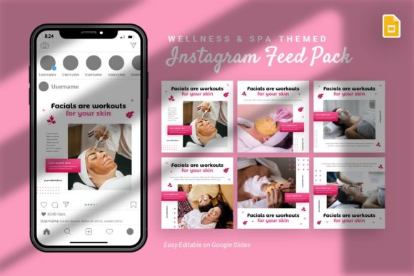 Download Instagram Feed - Wellness Google Slides - Feed Collection
