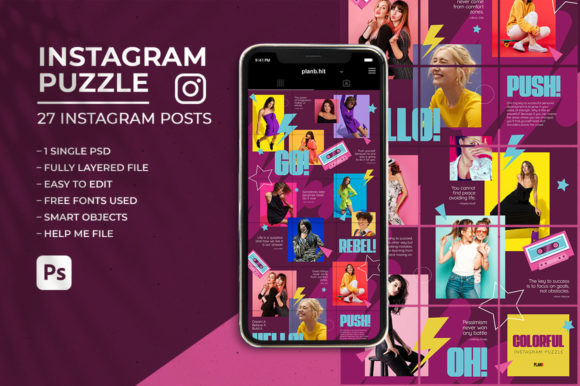 Download Colorful - Instagram Puzzle Feed - Feed Collection
