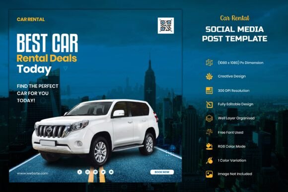 Download Car Rental Instagram Social Media Post - Media post Collection