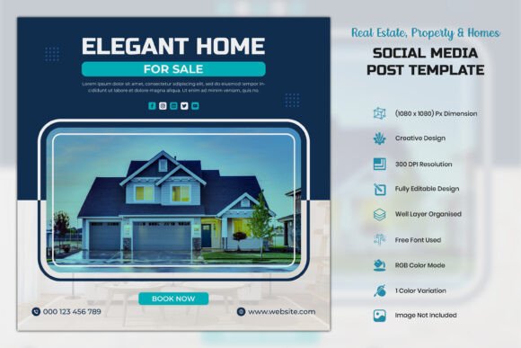 Download Real Estate Property Social Media Post - Media post Collection