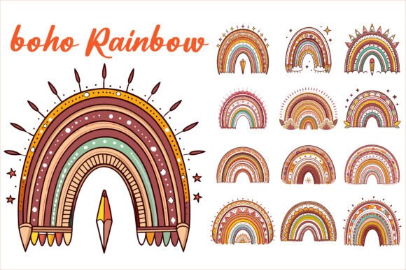 Download Boho Rainbow Vector Clipart - Vector Collection