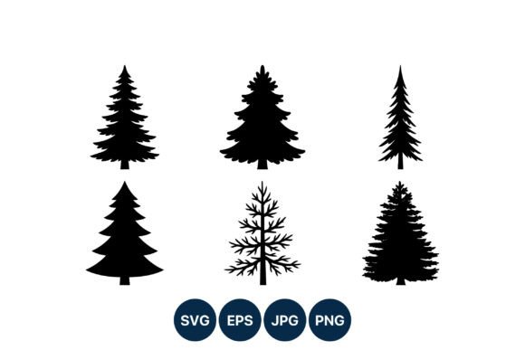 Download Pine Tree Silhouette Vector Collection - Vector Collection