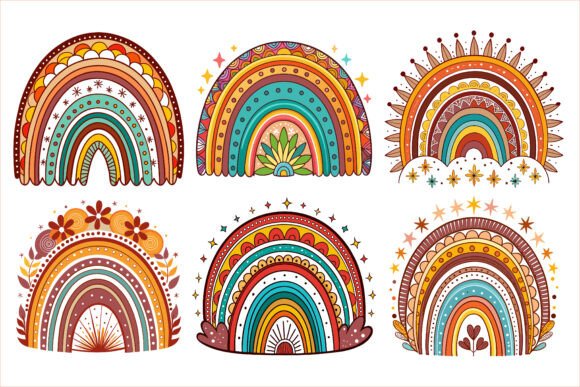 Download Boho Rainbow Vector Clipart - Vector Collection