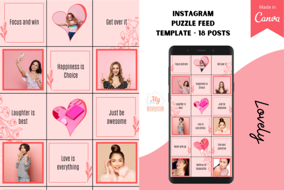 Download Canva Instagram Puzzle Feed Template - Feed Collection