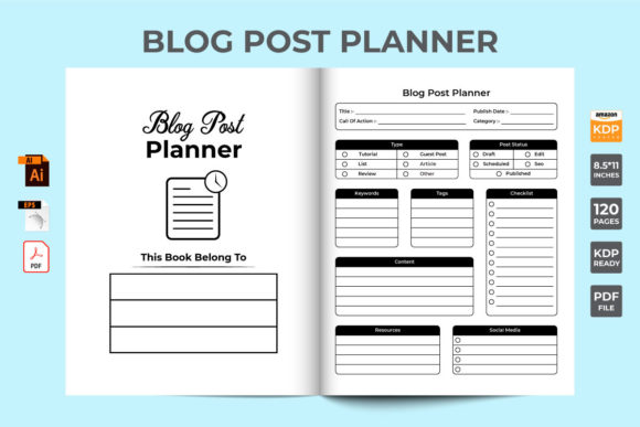 Download Blog Post Schedule KDP Interior Vector - Vector Collection