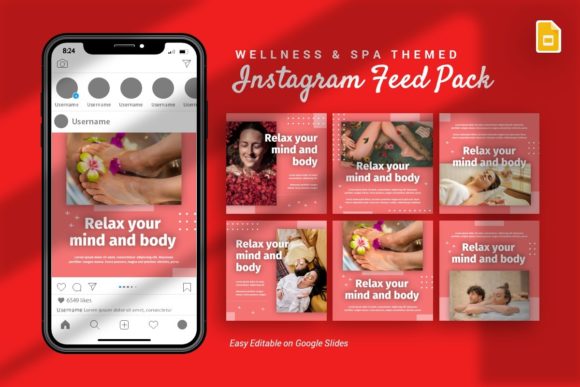 Download Instagram Feed - Wellness Google Slides - Feed Collection