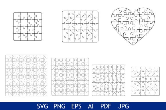 Download Blank Puzzle Template Vector Bundle - Vector Collection