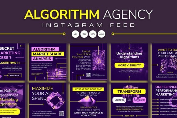 Download Algorithm Agency - Instagram Feed Templa - Feed Collection