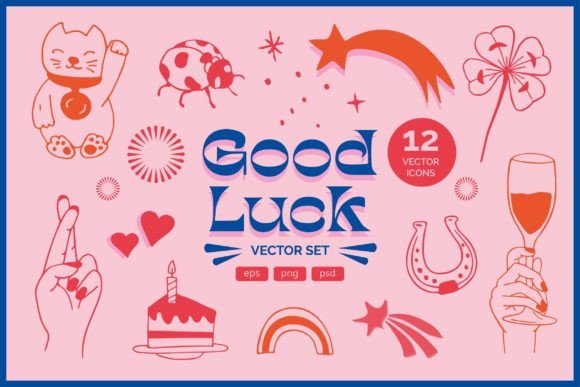 Download Good Luck Illustration Graphics Set - Graphics set Collection
