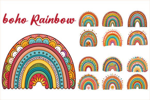 Download Boho Rainbow Vector Clipart - Vector Collection