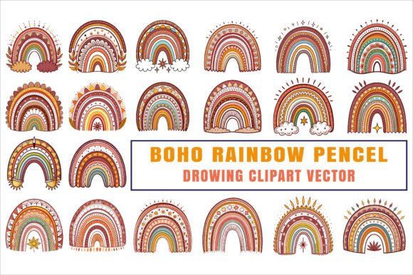 Download Boho Rainbow Vector Clipart - Vector Collection