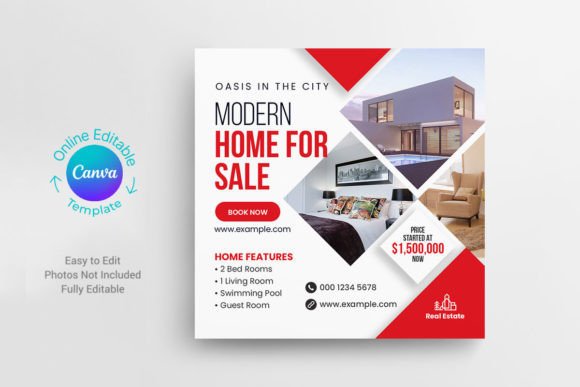 Download Real Estate Social Post Canva Template - Social post Collection