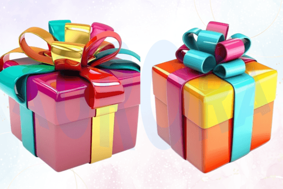 Download Gift Box: 3D Shiny Colorful Graphics Set - Graphics set Collection