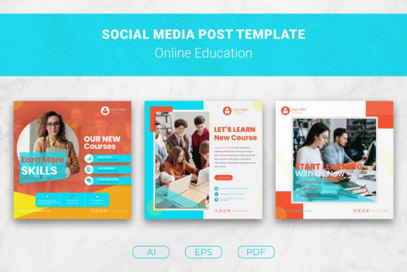 Download Online Education Social Media Posts - Media post Collection