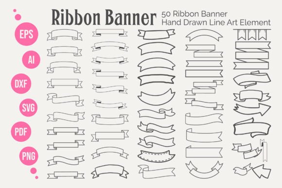 Download Ribbon Banner Label &amp; Decorative Vector - Vector Collection