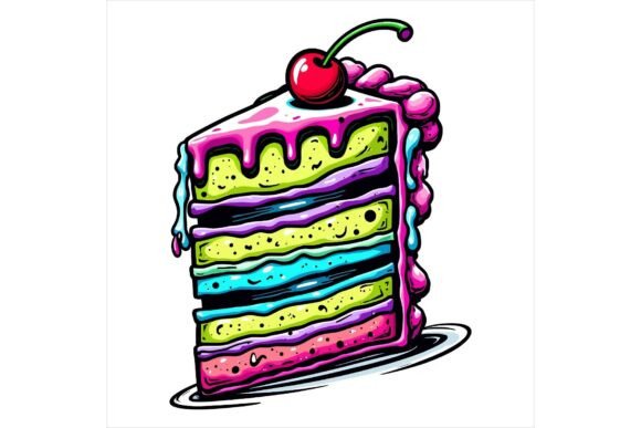 Download Retro Dessert Cake Vectors EPS - Vector Collection