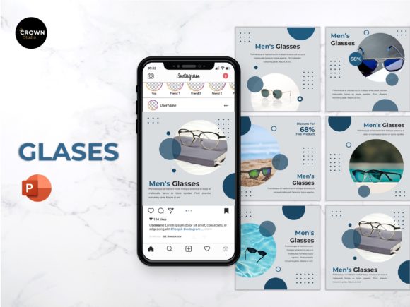 Download Instagram Feed Template - Glases - Feed Collection