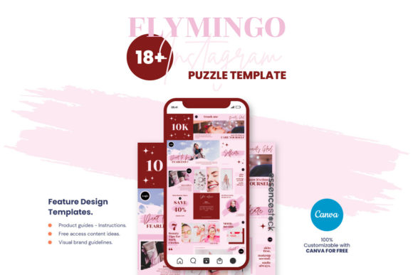 Download Beauty &amp; Spa Instagram Puzzle Feed Canva - Feed Collection