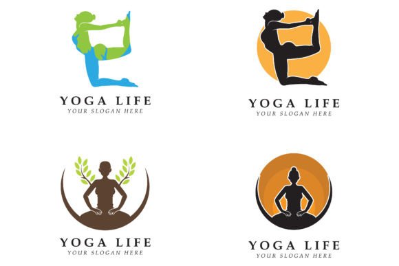 Download Set of Yoga Logo Vector - Vector Collection
