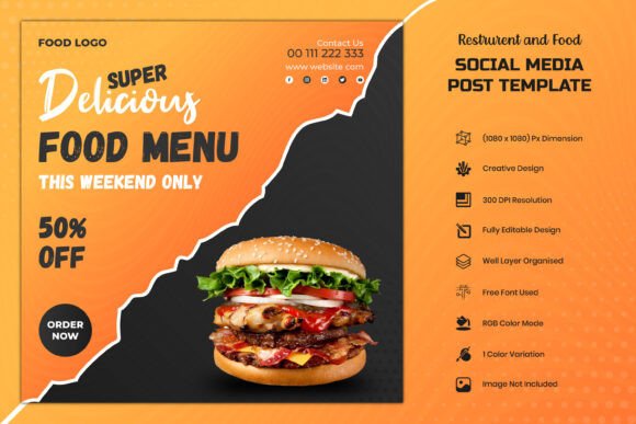 Download Food and Restaurant Social Media Post - Media post Collection