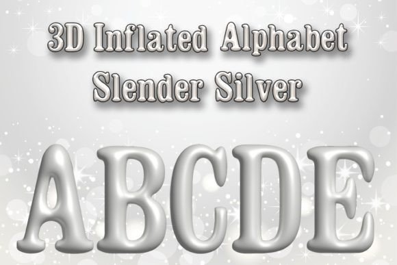 Download 3D Inflated Alphabet - Slender Silver - Slender Collection