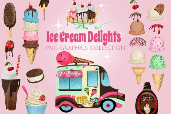 Download Ice Cream Shoppe Graphics Set - Graphics set Collection