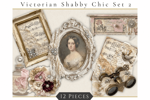 Download Vintage Lace Ephemera Graphics Set 2 - Graphics set Collection