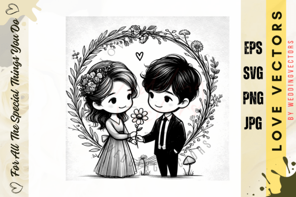 Download Wedding Couple and Love Vectors - C4871 - Vector Collection