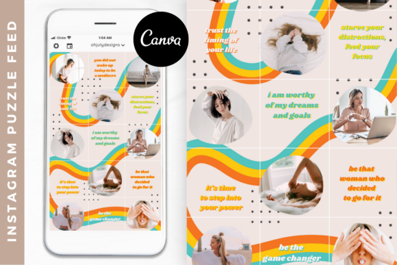 Download Instagram Templates Canva, Puzzle Feed - Feed Collection