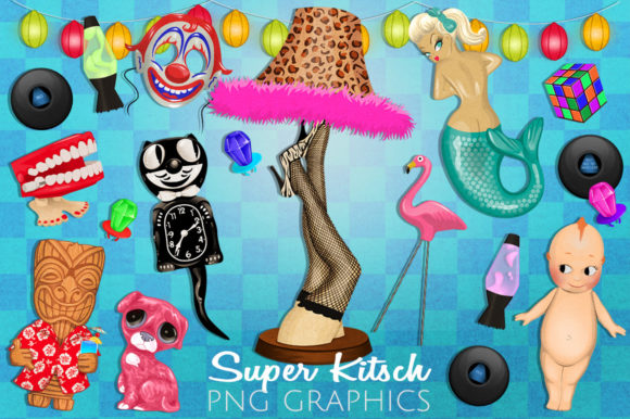 Download Super Kitsch Retro Graphics Set - Graphics set Collection