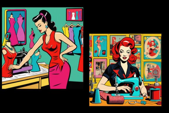 Download Pop Art Sewing Graphics Set 5 - Graphics set Collection