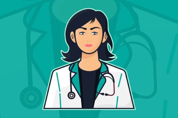Download Lady Doctor Avatar Vector Illustration - Vector Collection