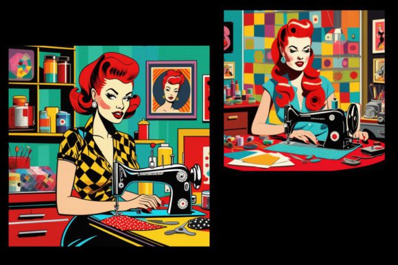 Download Pop Art Sewing Graphics Set 1 - Graphics set Collection