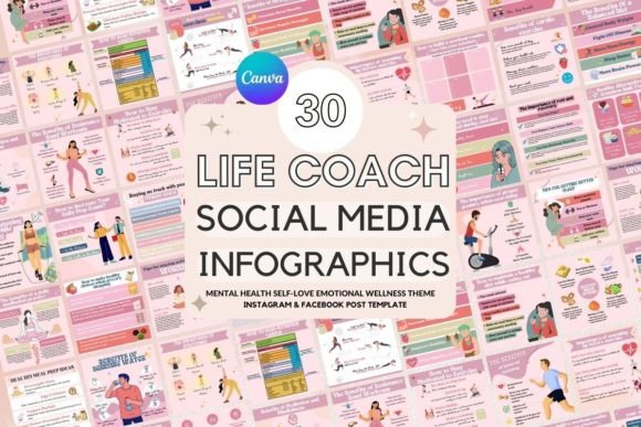 Download Life Coaches Social Media Post, IG Post - Media post Collection