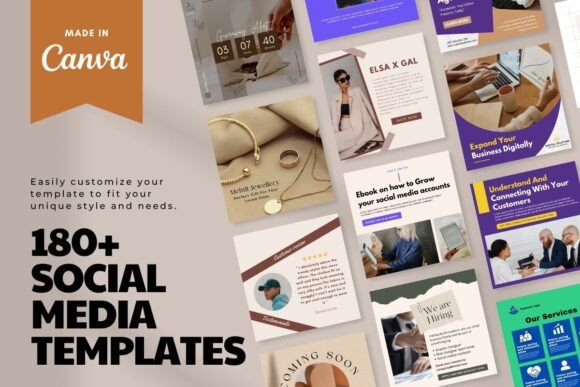 Download Social Media Posts Templates Bundle - Media post Collection