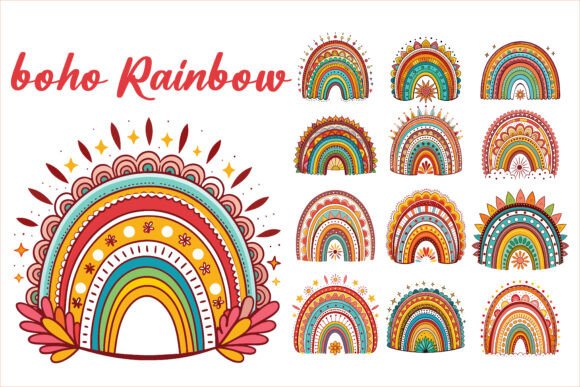 Download Boho Rainbow Vector Clipart - Vector Collection