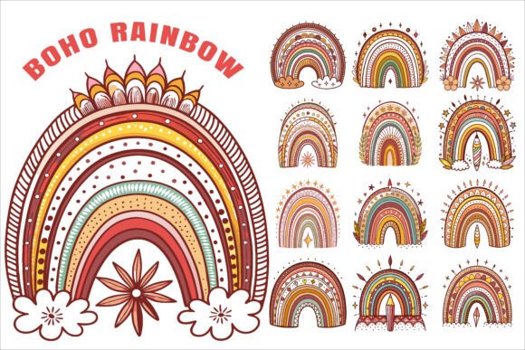 Download Boho Rainbow Vector Clipart - Vector Collection
