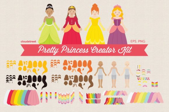 Download Pretty Princess Creator Kit Clipart Vector - Vector Collection